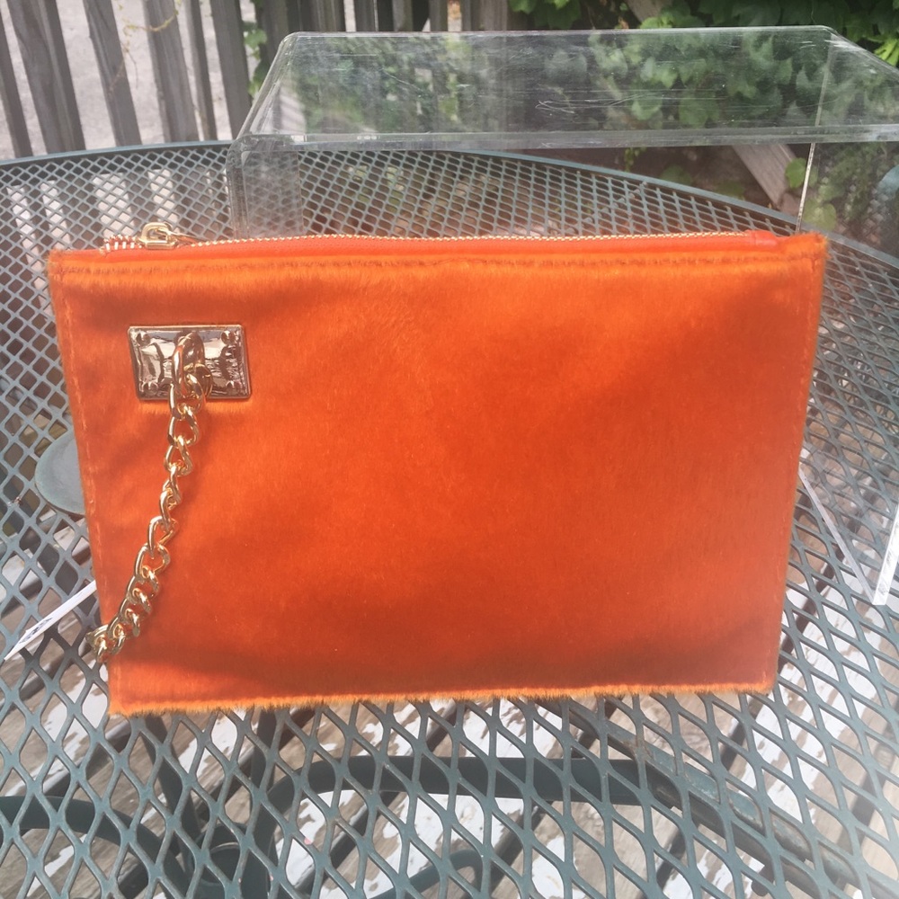 Sondra Roberts faux fur clutch